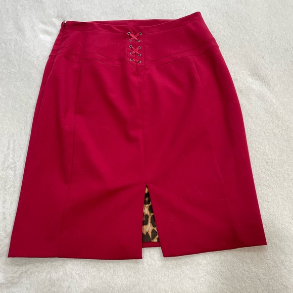 Express Red Pencil Skirt - Picture 1 of 3